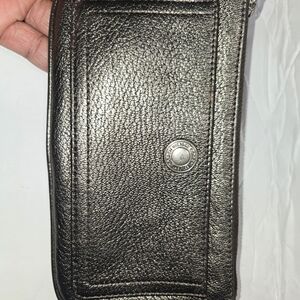 Coach Metallic Pewter Wristlet Clutch